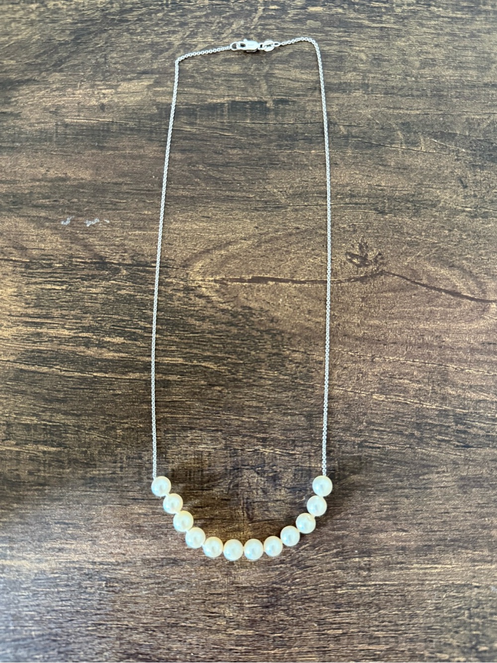 Genuine Pearl & Sterling Silver Delicate Necklace